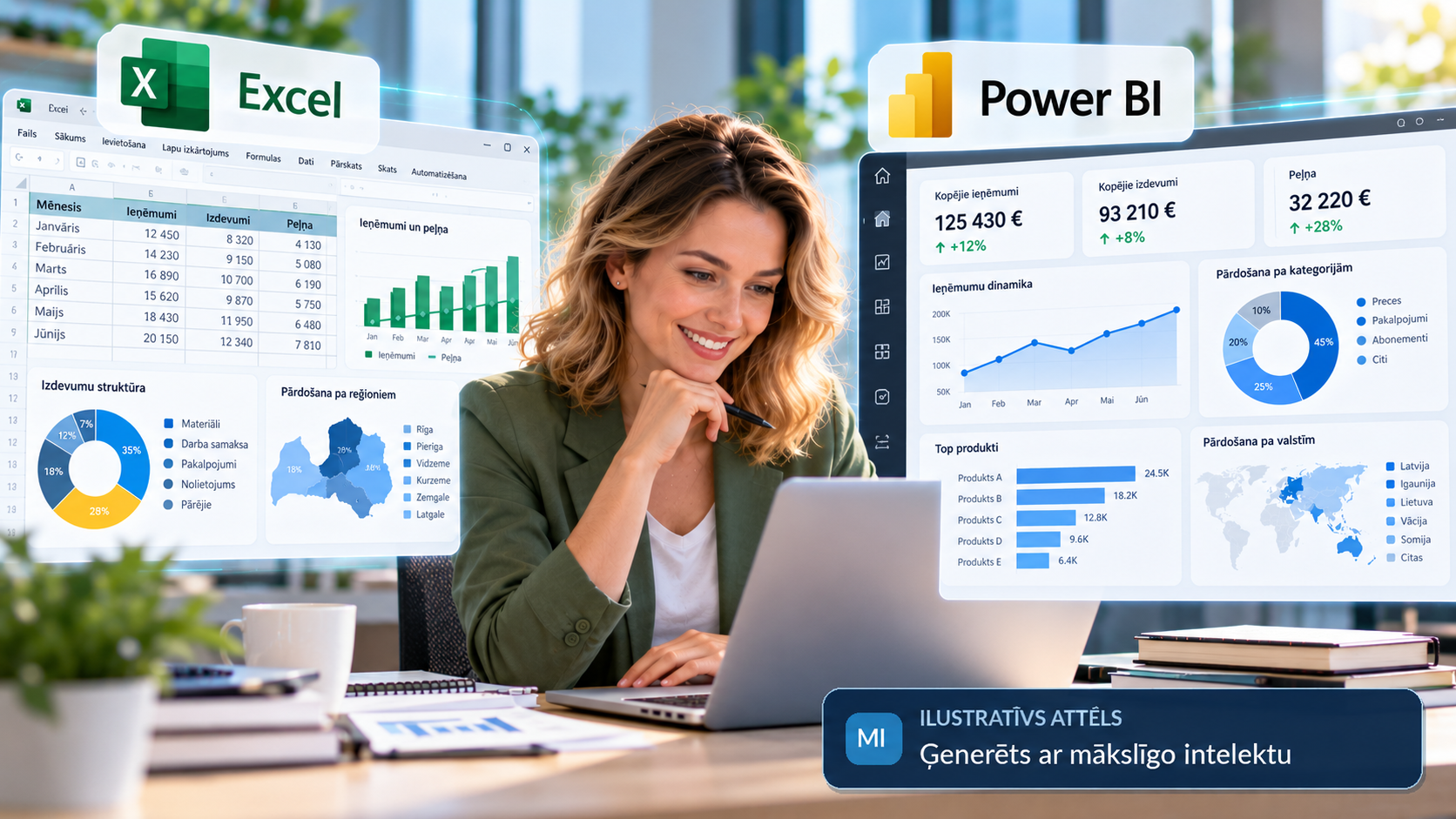 Datu apstrāde, analīze un vizualizācija ar Microsoft Excel un Power BI